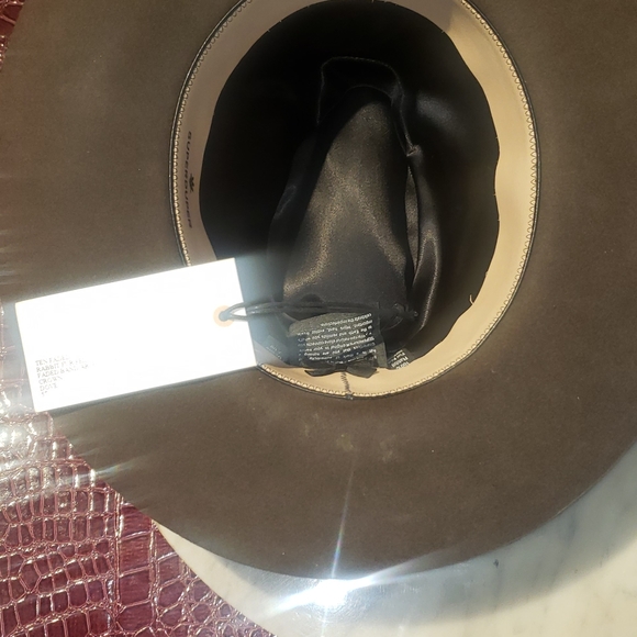 BRAND NEW , 100% RABBIT FUR FEDORA, SIZE 57 , CROWN DOVE - Picture 4 of 5